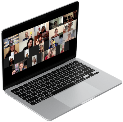 Aula ao vivo do Tarot Livre com as alunas no Zoom